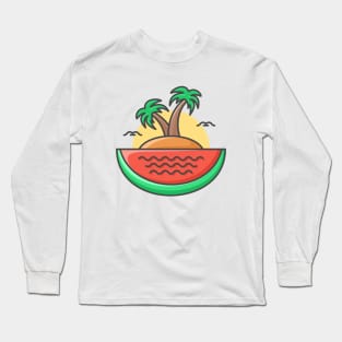 Watermelon Island Long Sleeve T-Shirt